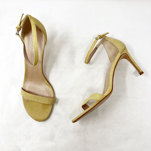 Stuart Weitzman Beige Ankle Strap Heels - Picture 2 of 11